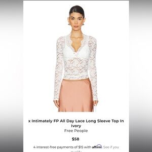 All Day Lace Crop Top
Free People XS